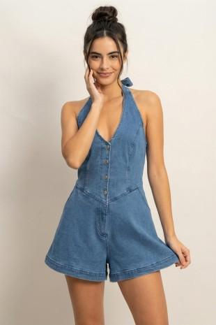 Evelyn Denim Romper