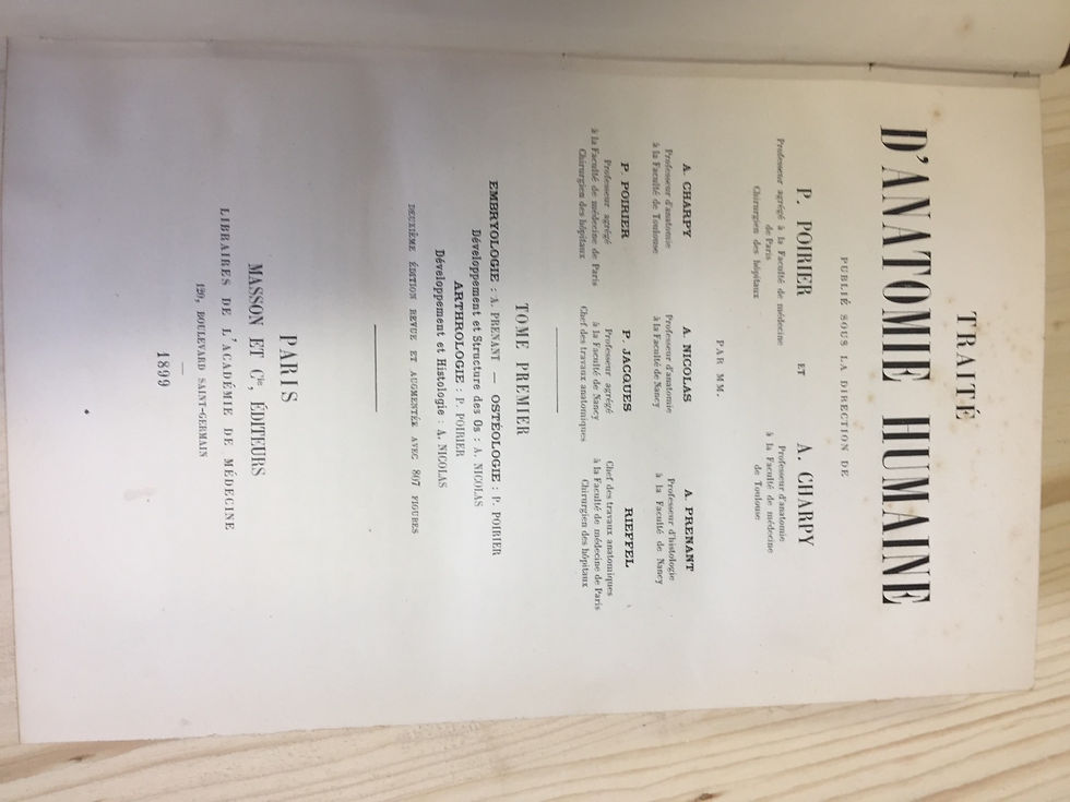 Miniature : Traité d’anatomie humaine POIRIER CHARPY 1899
