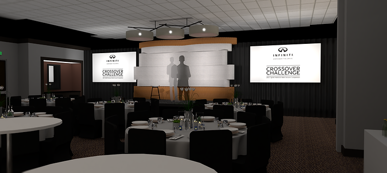 Small breakout room stage set design