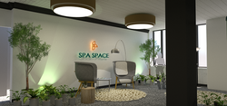 Spa waiting lounge area rendering