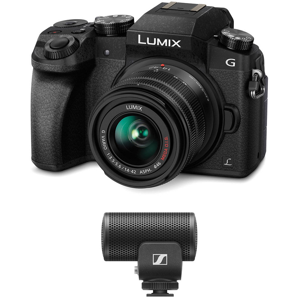 Panasonic Lumix G7 con micorofono externo