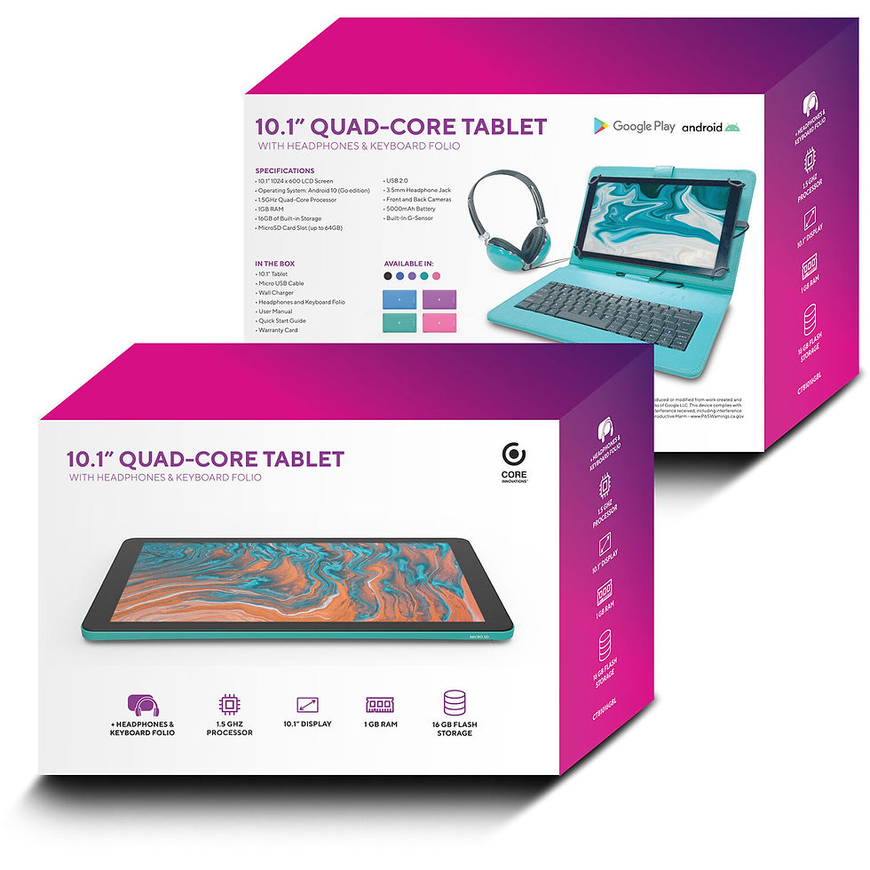 Miniatura: Core Innovations CTB1016G (Incluye teclado, auriculares y folio)