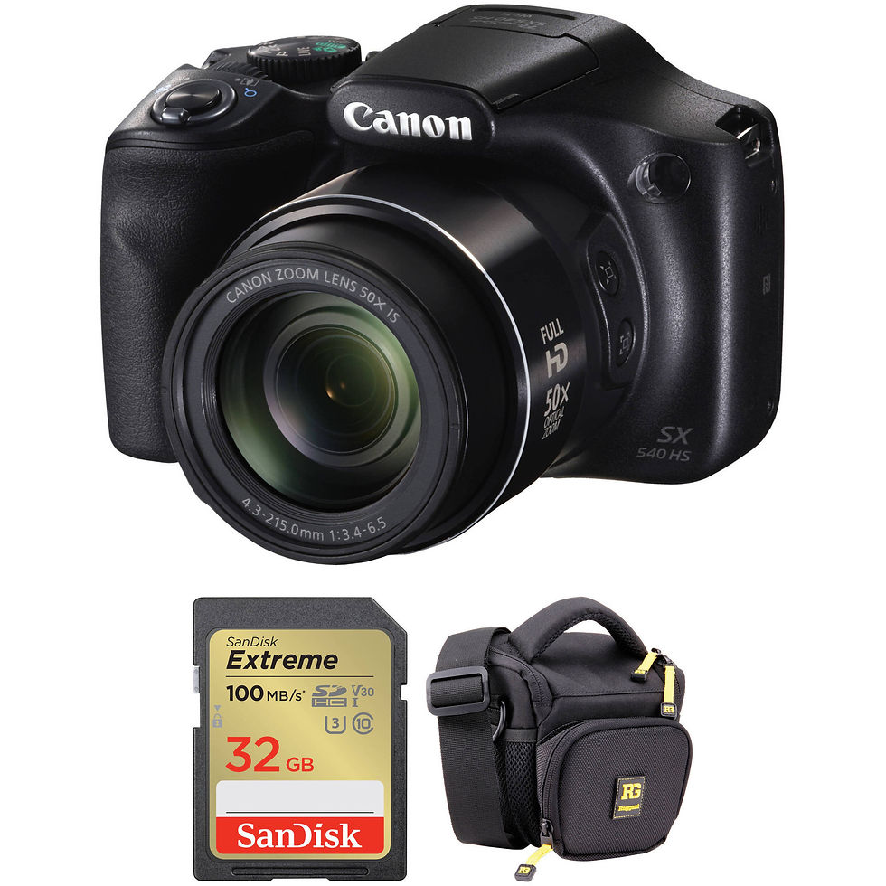 Canon Powershot SX540 HS con accesorios (mochila y tarjeta Sandisk 32 Gb)