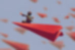 Man On Paper Plane
