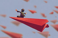 Flying Paper Airplane