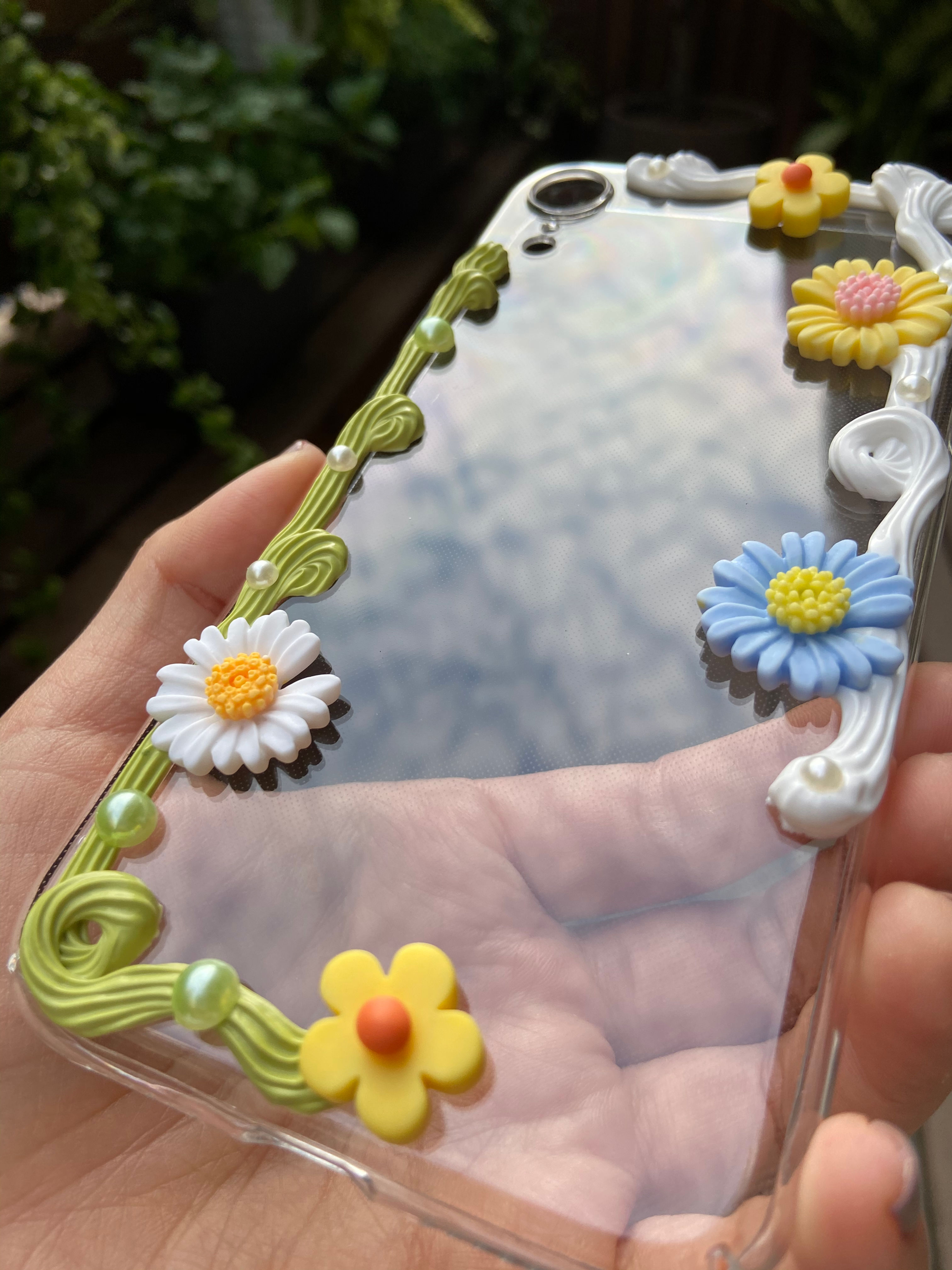 Decoden phone case - floral frame