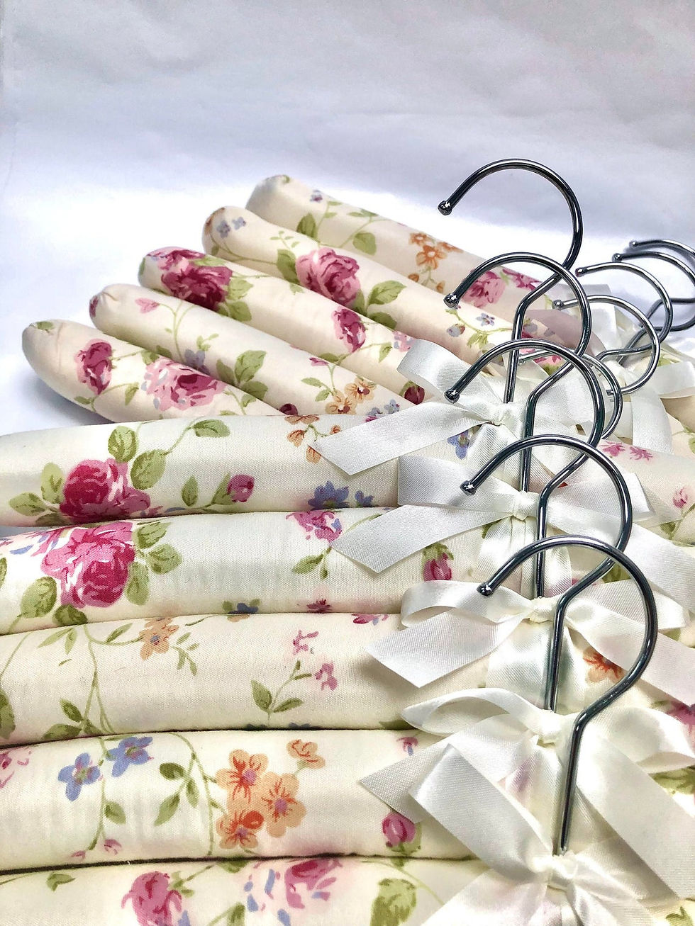Elegance Floral ~ Cushioned Clothes Hangers