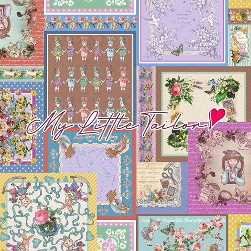 ミニ柄】ToiToi 幸せのハンカチーフ柄｜マルチカラー配色 | jolifleur