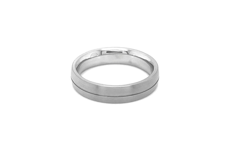 Thumbnail: Chris Ploof, Men's Stainless Steel, Sterling Pattern Ring