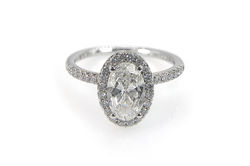 14KW Oval Diamond Engagement Ring with Halo