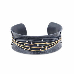 Lika Behar, 22K and Silver “Wiredance” Open Cuff Bracelet