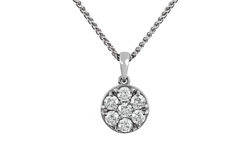 14KW Diamond Cluster Pendant