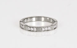 14KX1 Grooved Diamond Anniversary Band