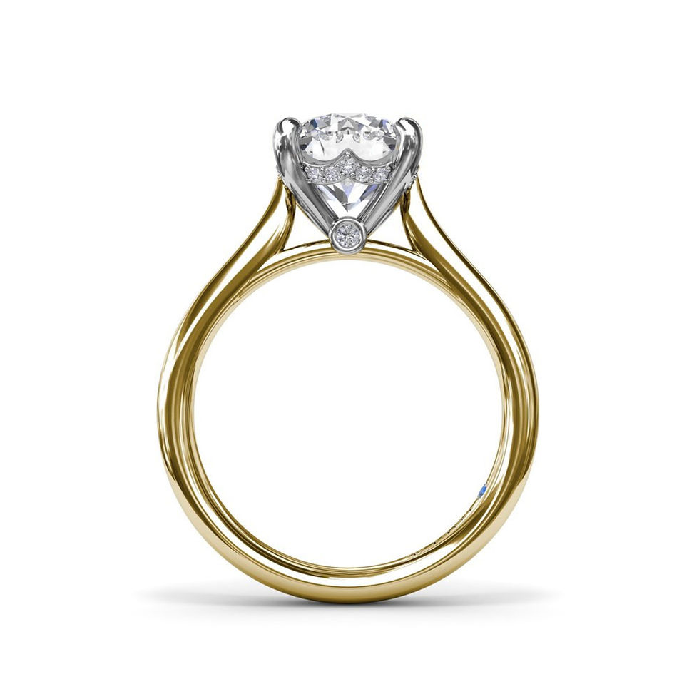 Thumbnail: Fana Jewelry, 14KY/W Diamond Engagement Ring Semi Mount