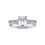 Thumbnail: Sylvie, 14KW Dia Engagement Ring which fits 1.50 carat Emerald Cut