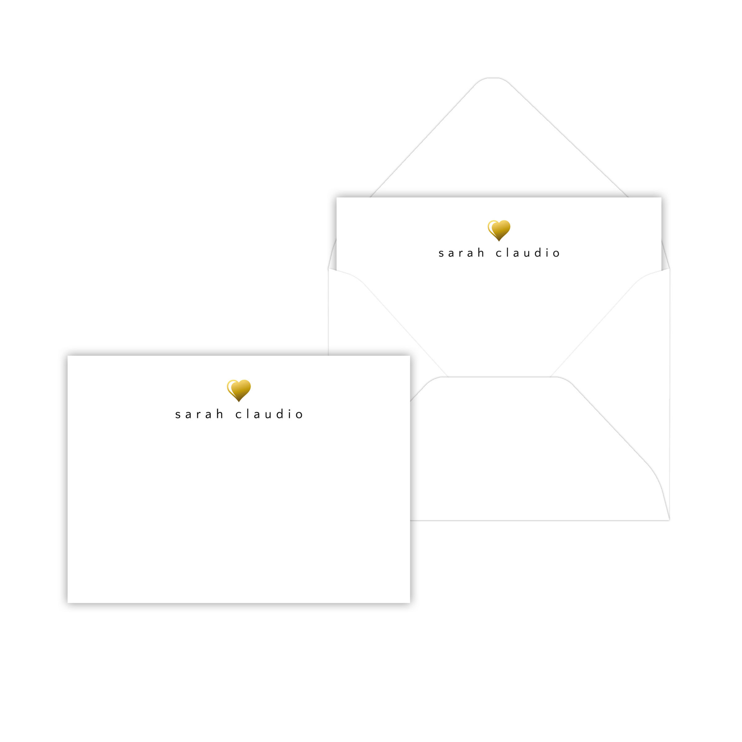 Sparkling Heart Foil Notecard