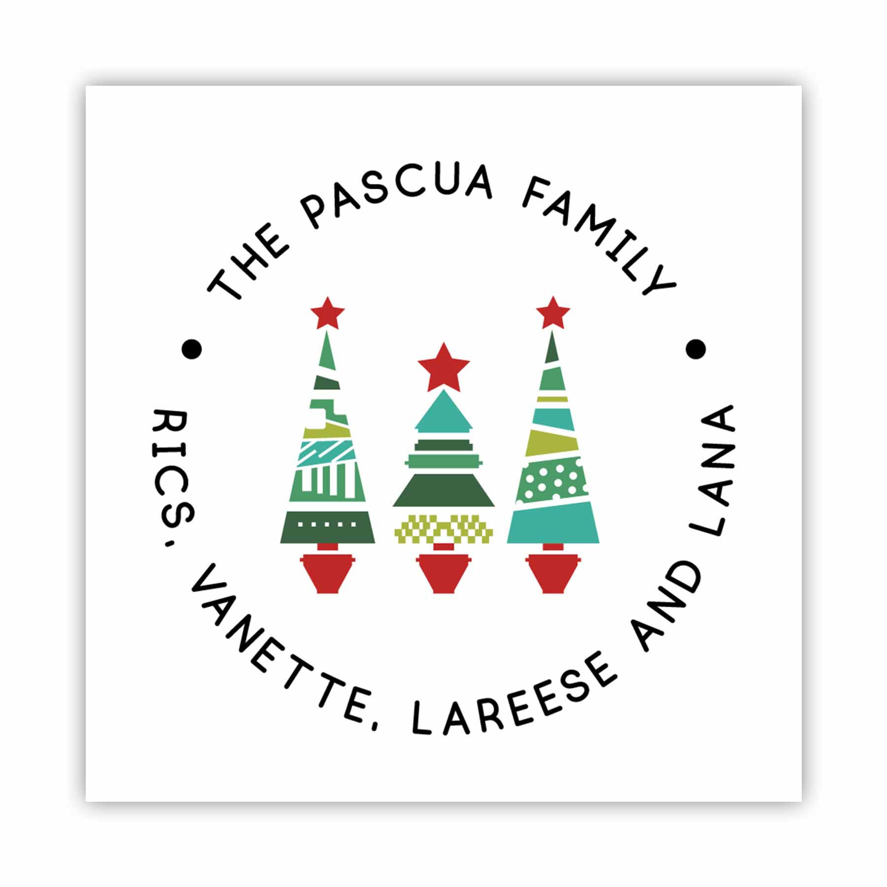 CT Square Geometric Trees Christmas Gift