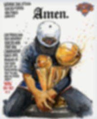 AMEN New York Knicks 2026 NBA Champions Limited Edition by Joe Petruccio