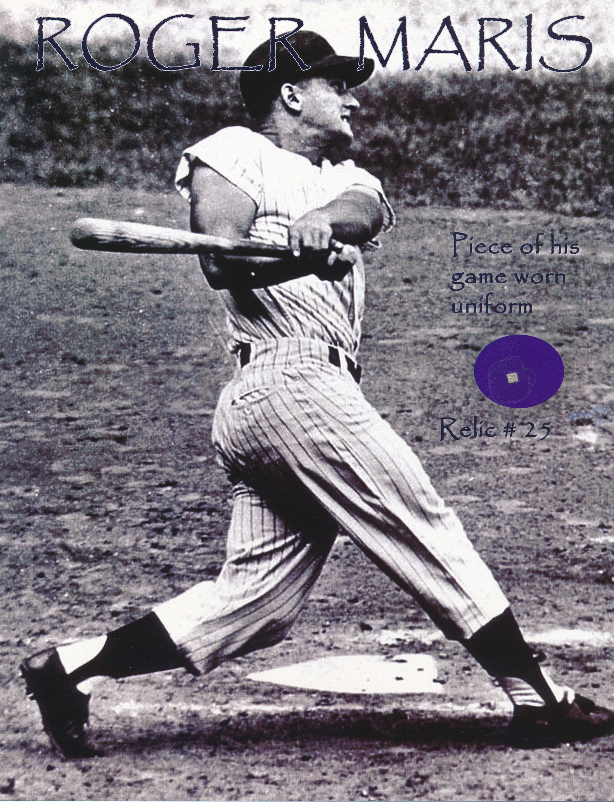 Todd Mueller Relic Card 025 - Roger Maris Game Worn Yankees Uniform