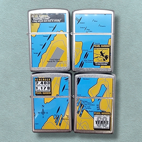 ビンテージ＊ポリス＊1941Pearl harborモデル＊真鍮ブラスWメタル Rare Pearl Harbor 60 Years Zippo Set | Johns Stuff Emporium