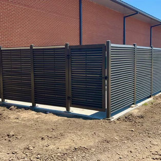 aluminum fence at community college 