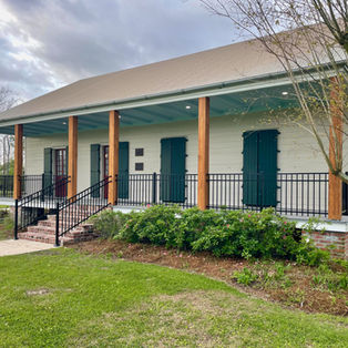 ornamental railing on porch of beautiful house