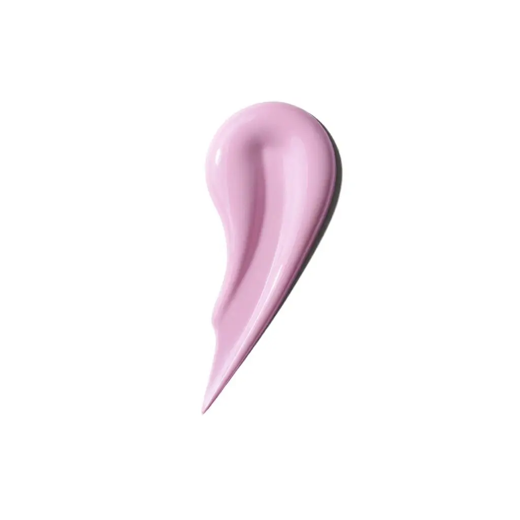 Smooth swipe of Fluid Gel Bora Bora pink skincare product