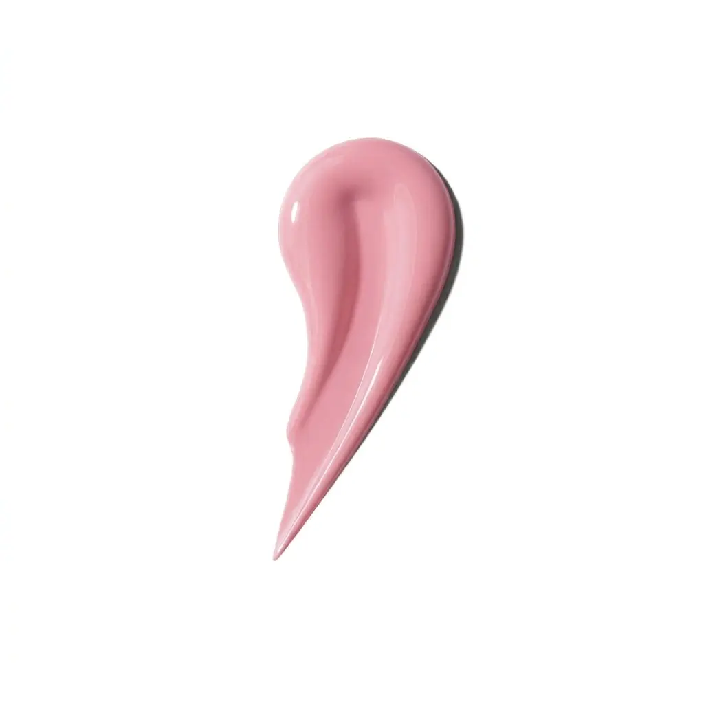 Pink Fluid Gel Mykonos smear texture on white background