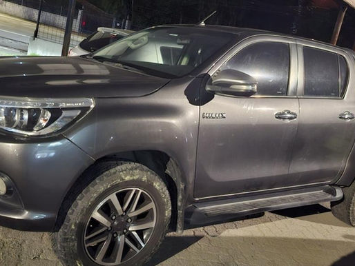 Perseguição e fuga: Hilux furtada em São Francisco do Sul é recuperada pela PM na zona sul de Joinville