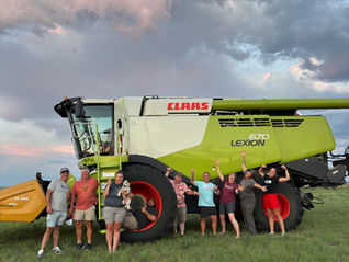 Vilicus Farms Team and Their New To Them Combine