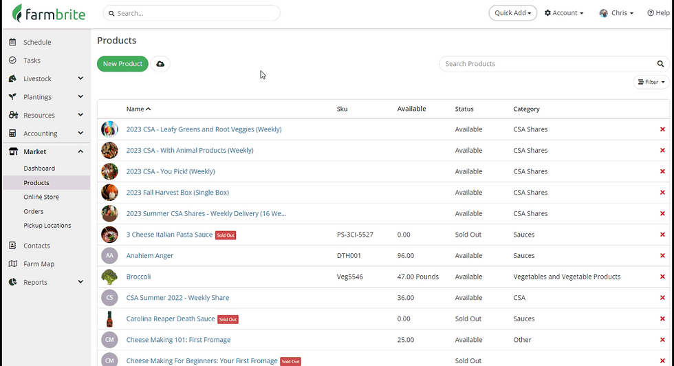 Farmbrite offers a variety of ways to manage CSA offerings.