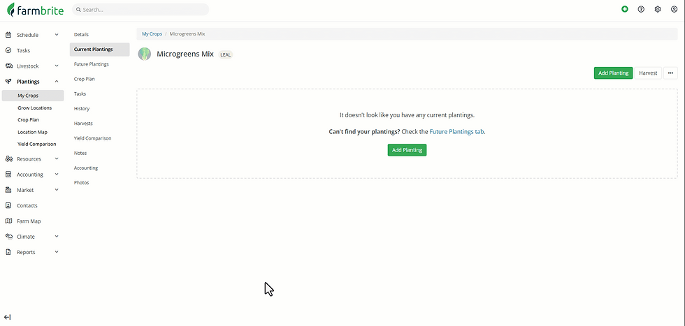 If you are planting the same crop in the same location multiple times in a season, you can take advantage of Farmbrite's succession planting feature.