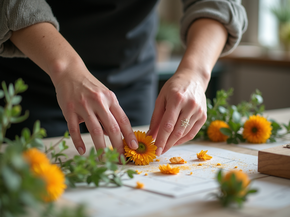 Workshop-participants-floral-designer-hands-on-creative-collaboration-lifestyle-photograph