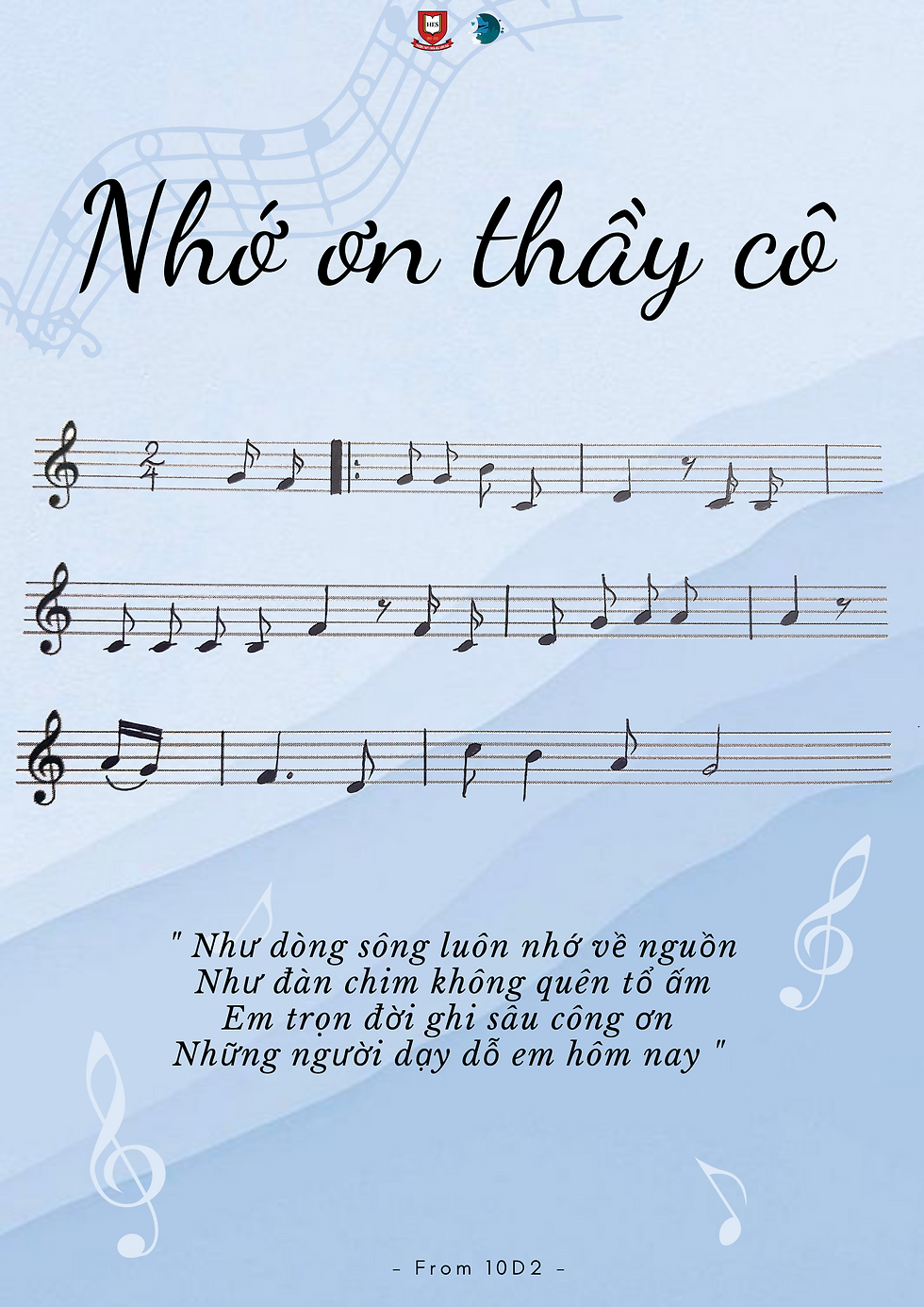 Một số tập san do các bạn 10D2 thiết kế gửi đến thầy cô nhân ngày 20/11