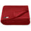 Thumbnail: Vegan Large Polar Fleece Blanket in red with subtle Vegan Happy Clothing logo