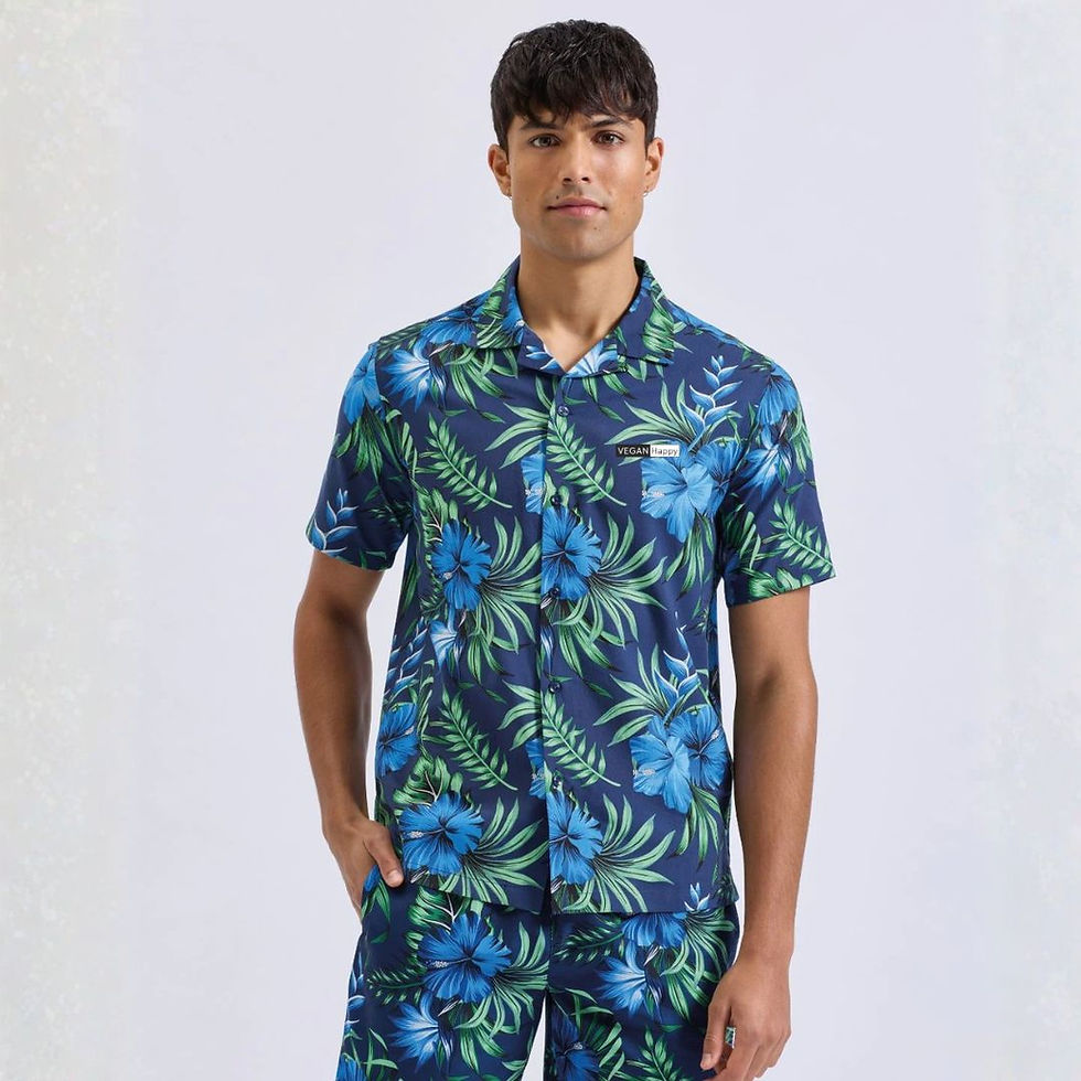 Vegan Men's Wombat Shirt in new colours with subtle vegan logo from Vegan Happy Clothing