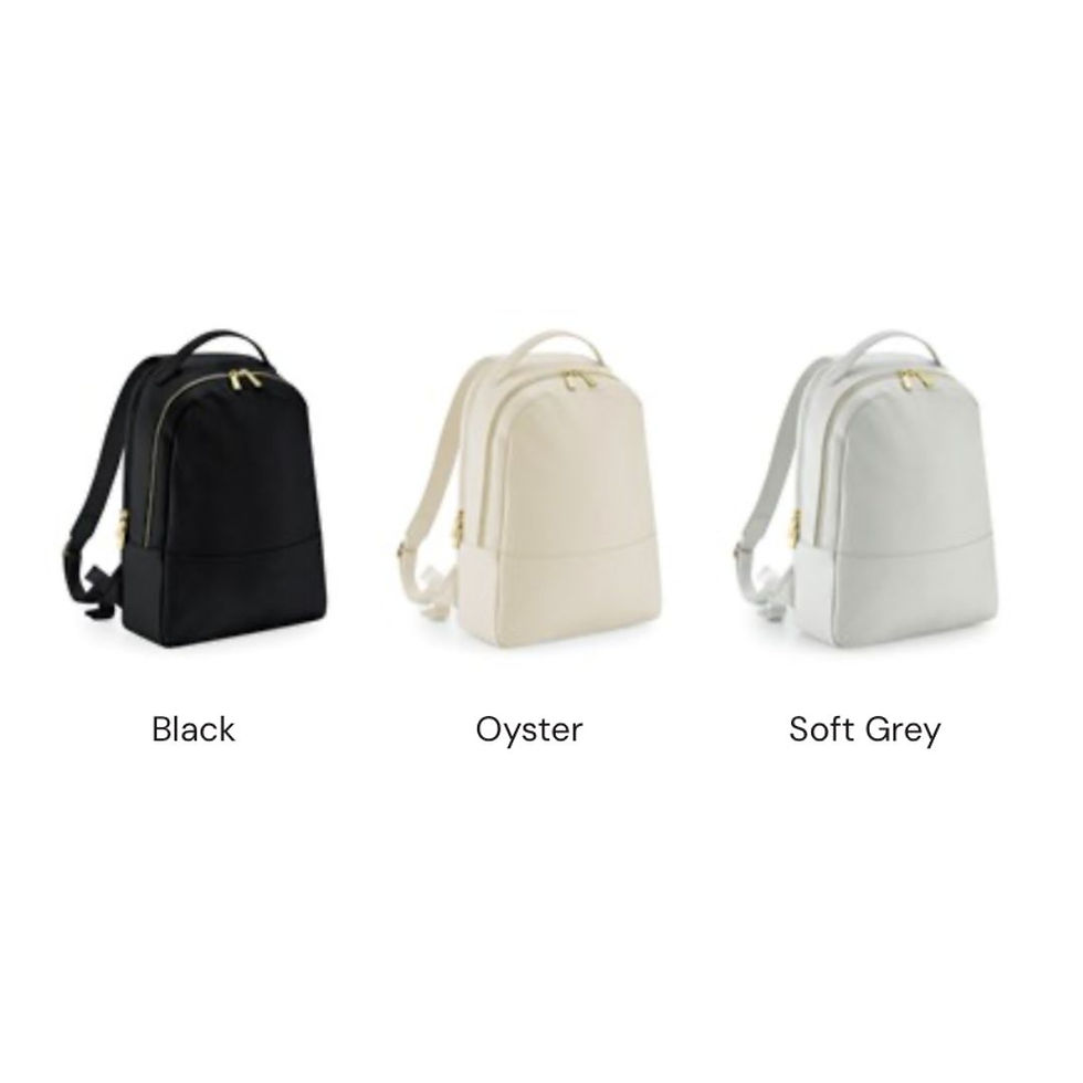Thumbnail: Vegan Leather Boutique Backpack colour card from Vegan Happy Clothing in vegan leather