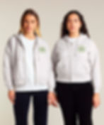 Vegan Stella Ida New Original Vegan Happy Women's Zipped sweatshirt in cool heather grey from Vegan Happy Clothing