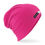 Thumbnail: Vegan lightweight beanie in fuchsia with subtle Vegan Happy logo to the front, comes in 7 other colours