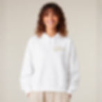 Vegan Goddess Nora 100% Cotton Sweatshirt front view in white from Vegan Happy Clothing