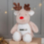Vegan Zippie Reindeer 46cm from Vegan Happy Clothing with subtle vegan logo