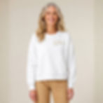 Vegan Goddess Alma 100% Cotton Women's Sweatshirt in white from Vegan Happy Clothing