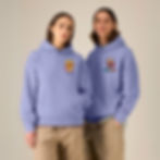 Creative Chaos Co Chaser Unisex Hoodie in lilac on male and female models adhd hoodie adhd clothing