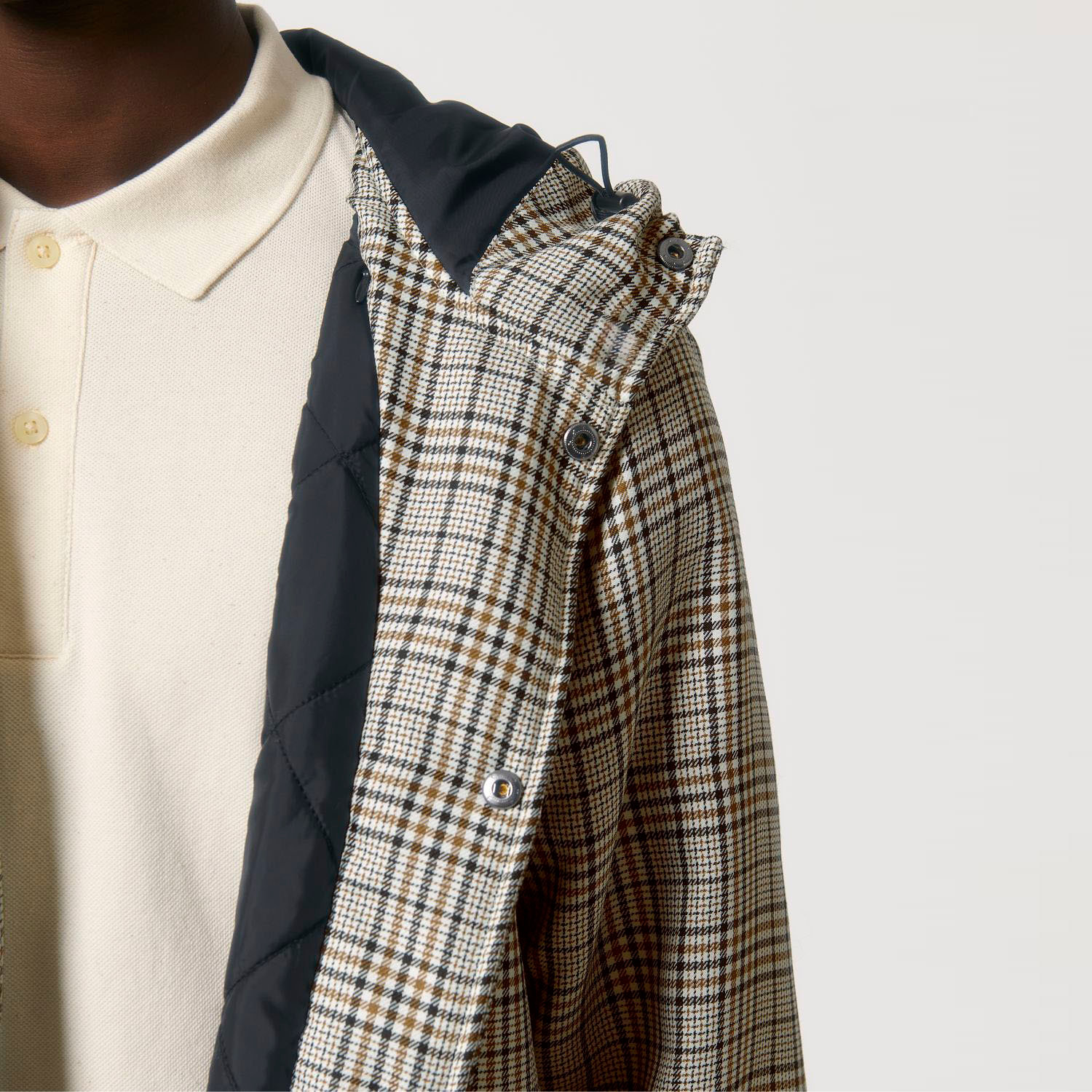 Vegan Unisex Padded Parka Tweed Jacket 