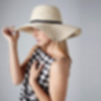 Vegan Marbella Wide-brimmed Straw Sun Hat from Vegan Happy Clothing with subtle vegan logo
