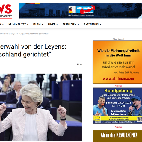 AfD zur Wiederwahl von der Leyens: „Gegen Deutschland gerichtet“