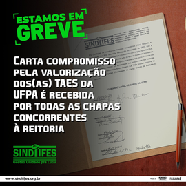 Compromisso firmado com as chapas concorrentes à reitoria da UFPA