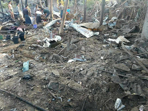 ကျောက်ထုဒေသဗုံးကြဲခံရပြီး အမျိုးသမီး ၅ ဦးသေဆုံး