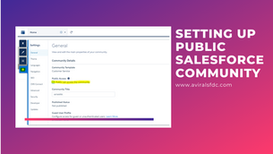 Setting up Public Salesforce Community