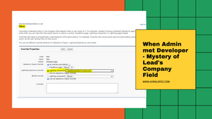 When Admin met Developer - Mystery of Lead's Company Field!